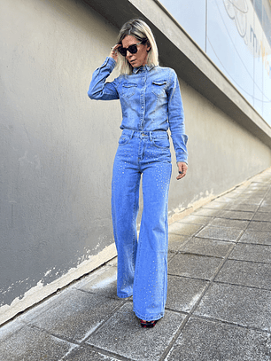 MI320 Bootcut Strass Jeans