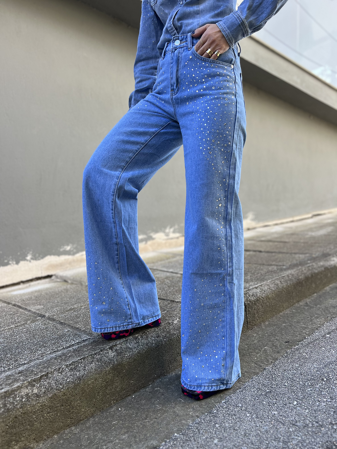 MI320 Bootcut Strass Jeans 4