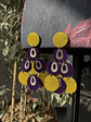 L001 Purple Leather Earrings  - thumbnail 1