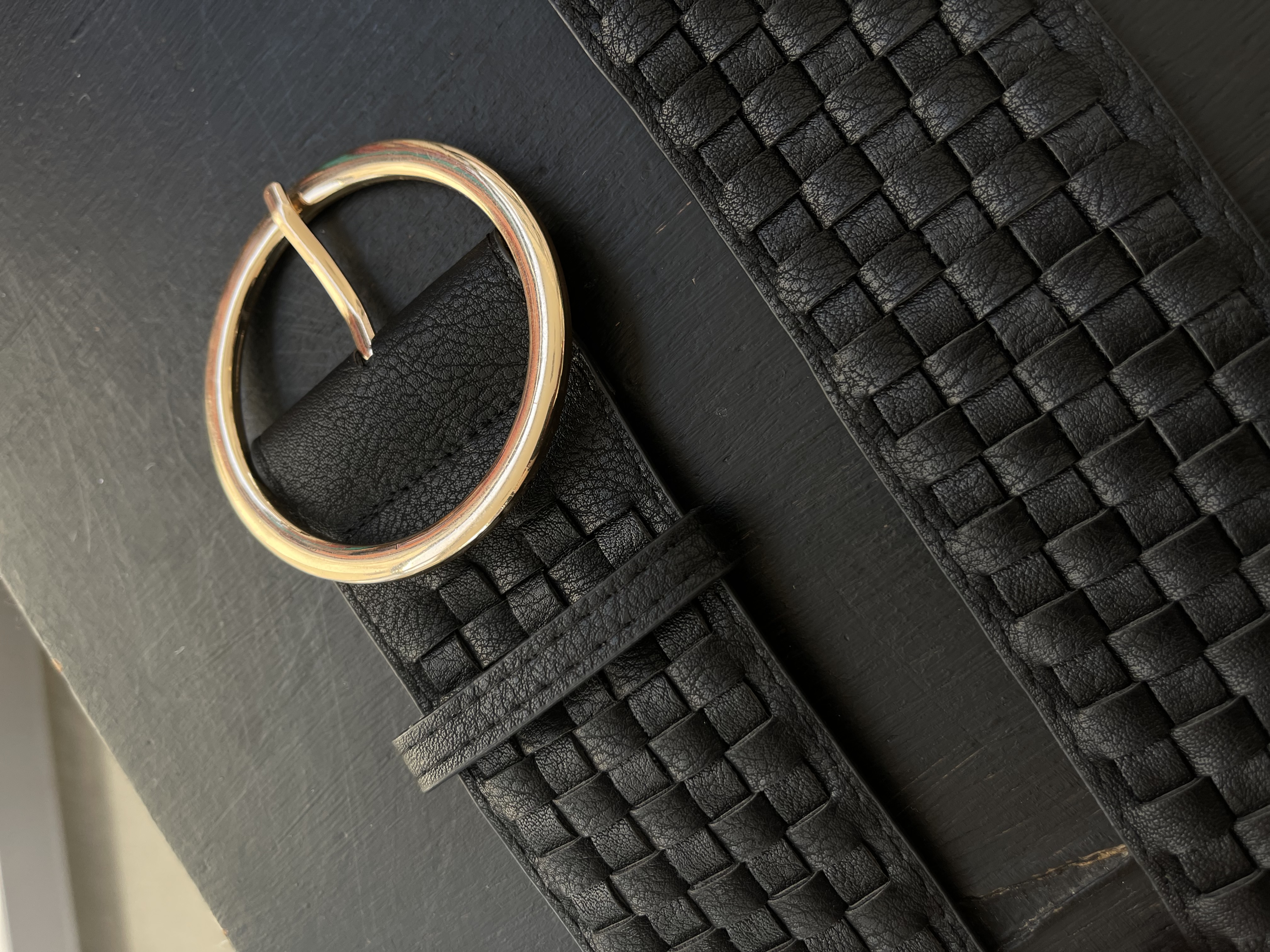 L23 Black Leather Belt 