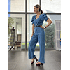 CB1912 Puffed Sleeves Jumpsuit