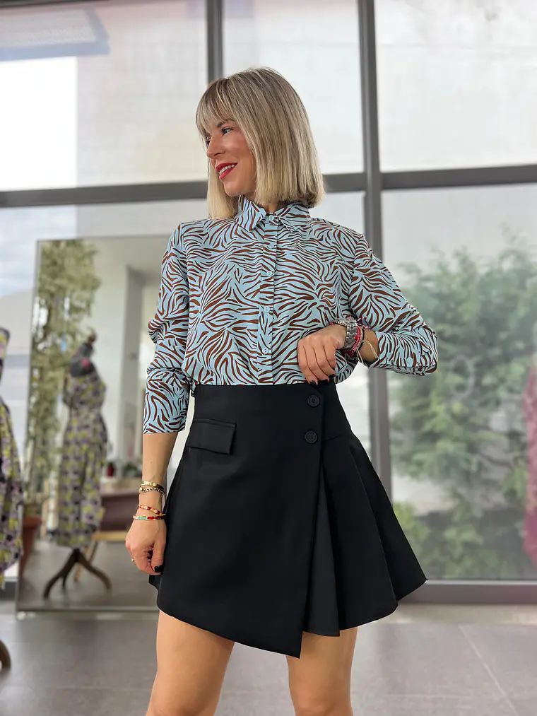 Black Pleated Skort 2