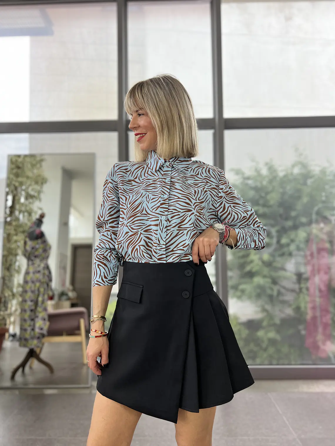Black Pleated Skort 4