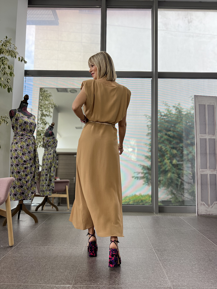 67 Valeria Camel Dress  3