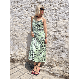 Zebra Pistachio Dress  