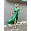 Kiara Green Satin Dress