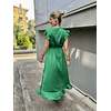 Kiara Green Satin Dress