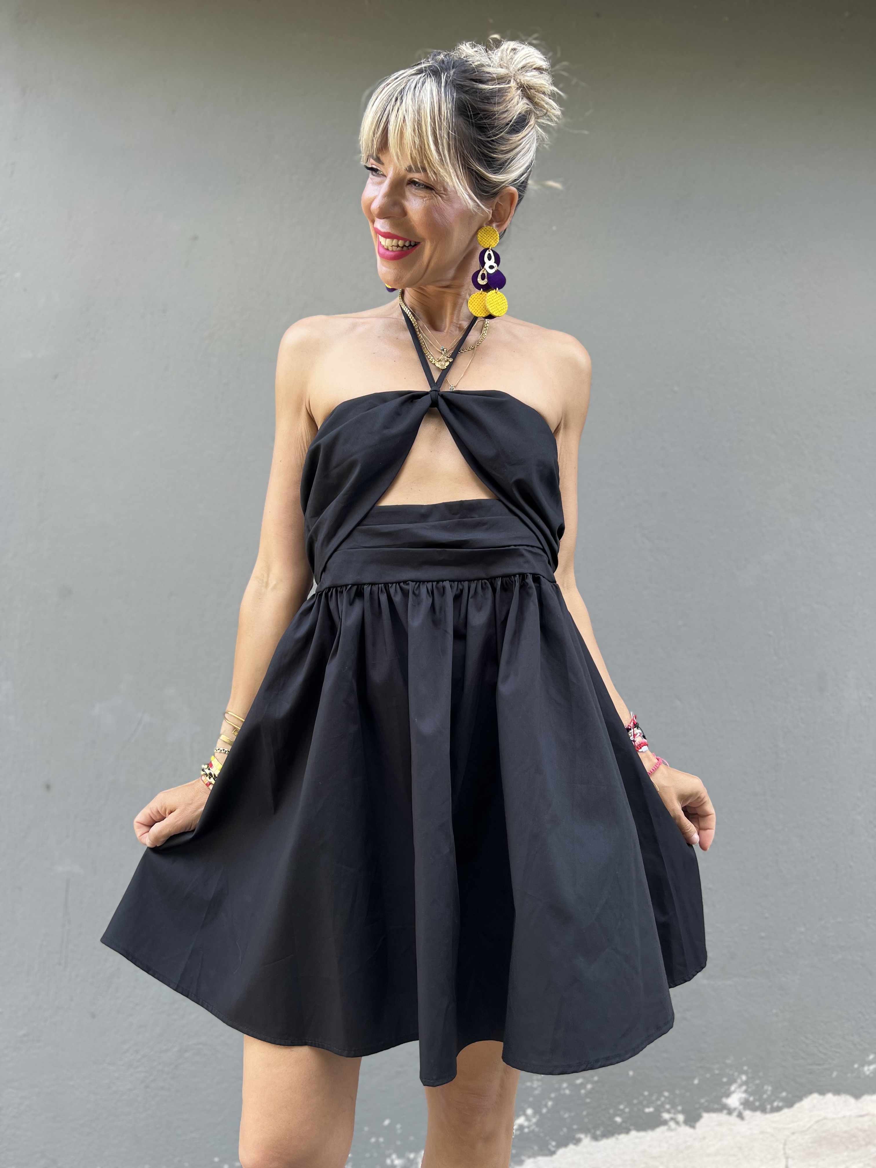 Karolina Black Mini Dress