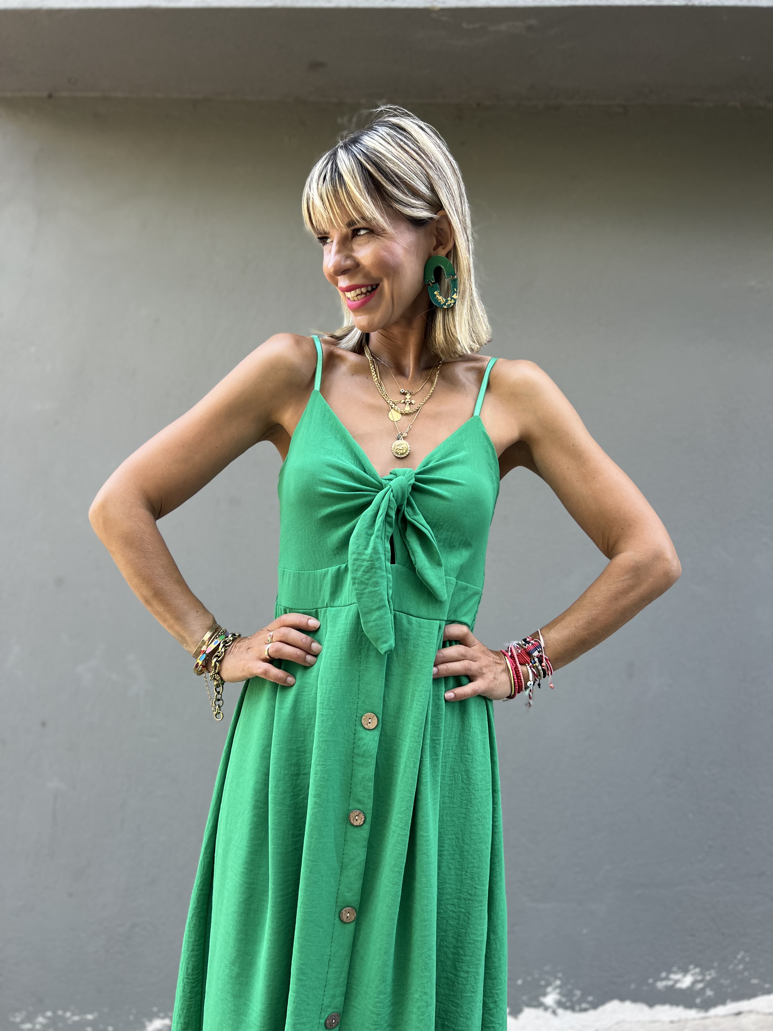 Green Bow Dress    
