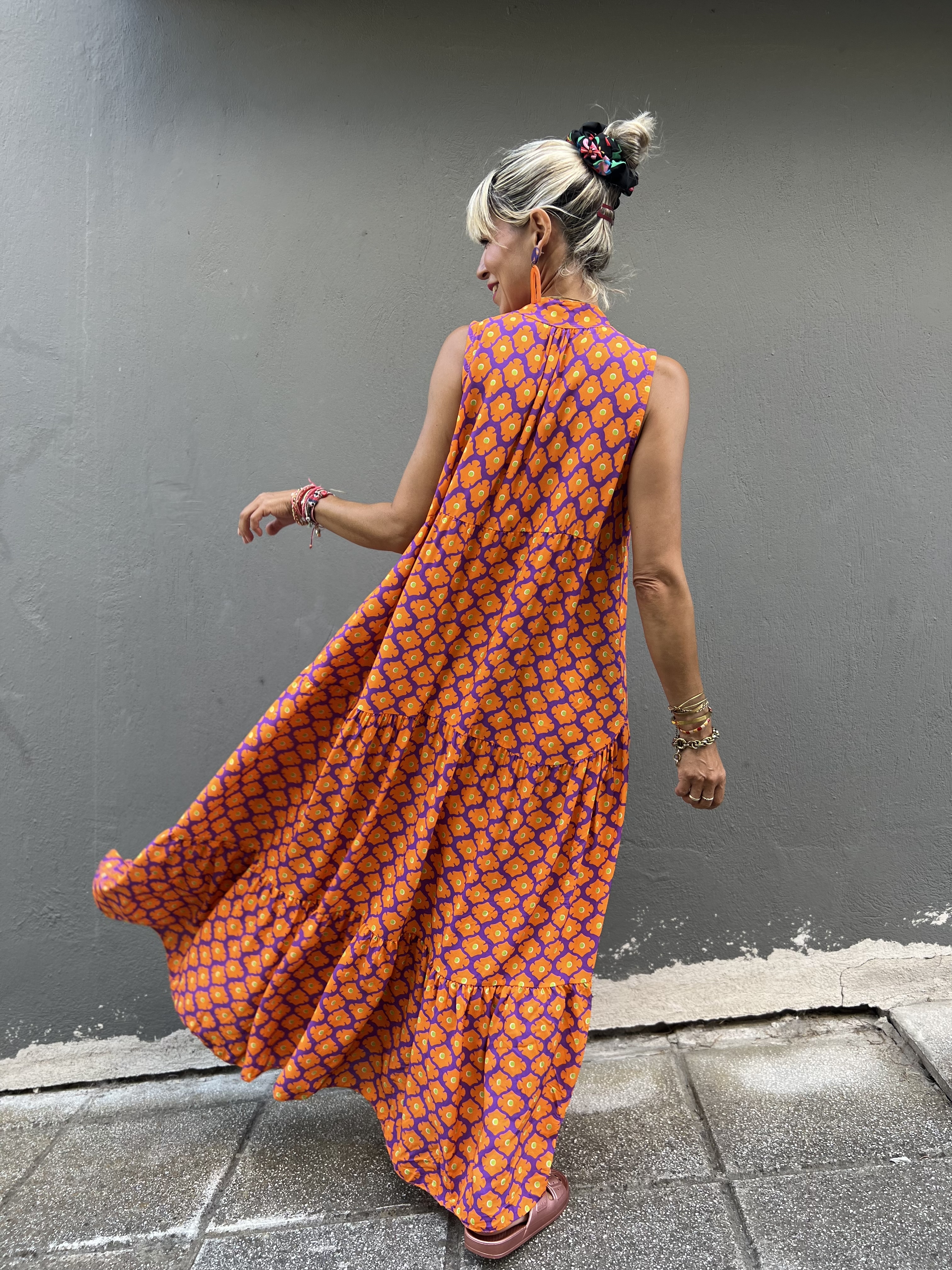 Danez Orange Dress 