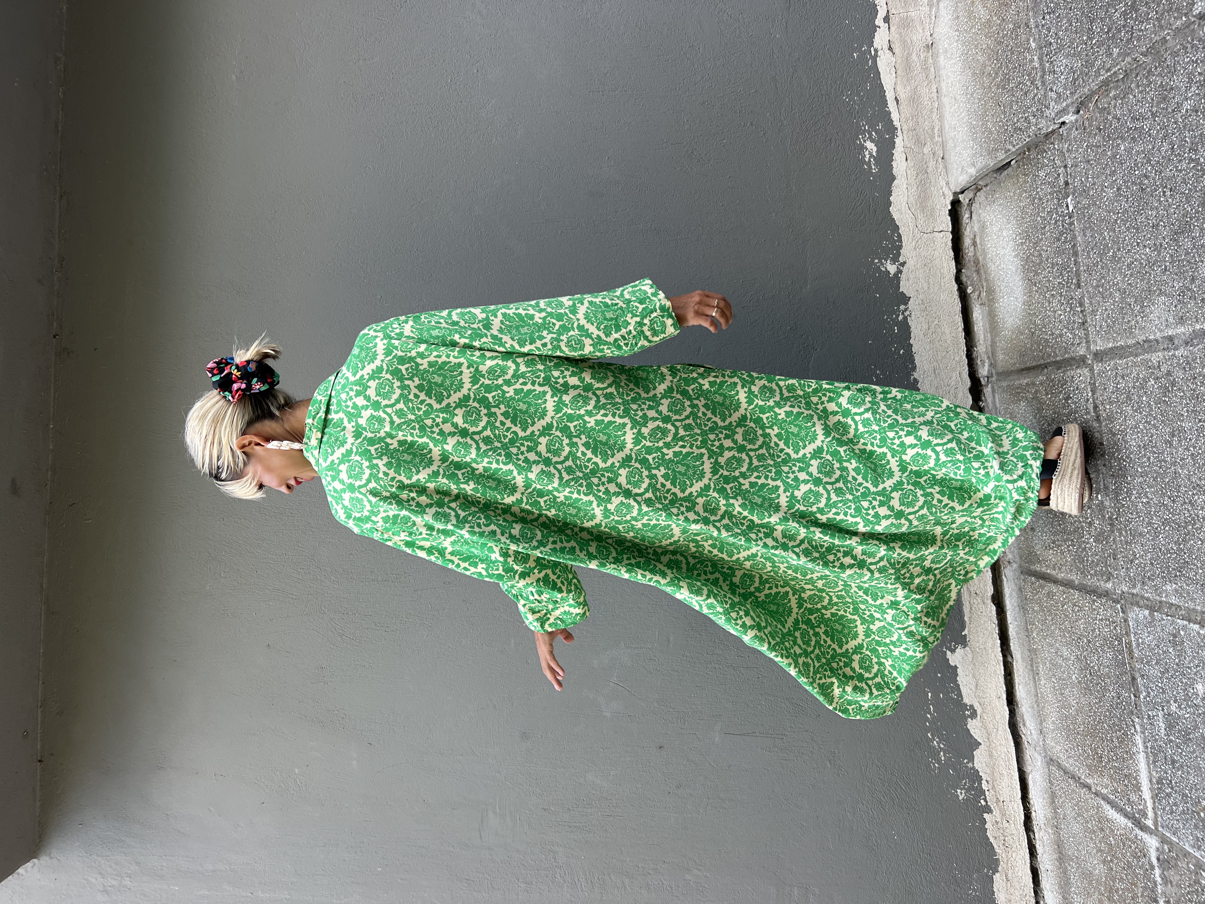 Marrakesh Green Beige Dress    
