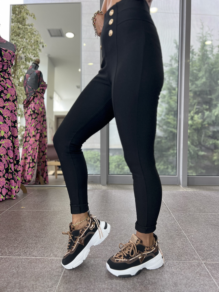 Gold Buttons Leggings  2