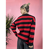 CD 97585 Stripped Red Cardigan