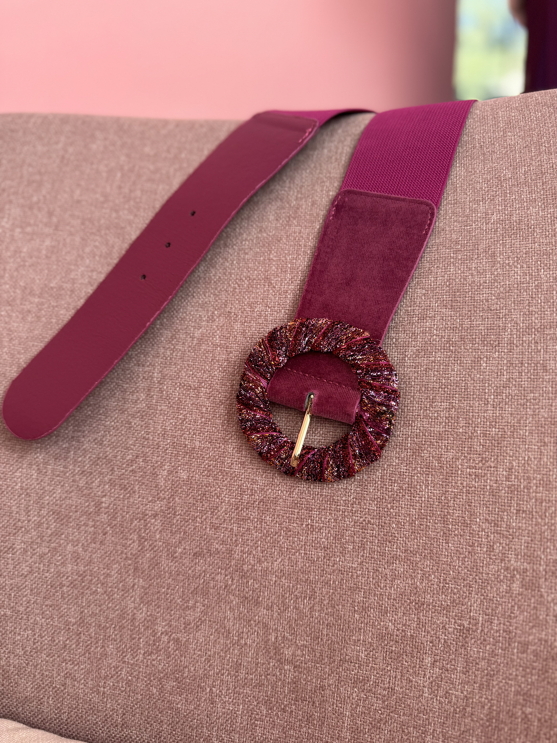 Glam belt magenta  3