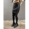 141233 sequinned skirt black