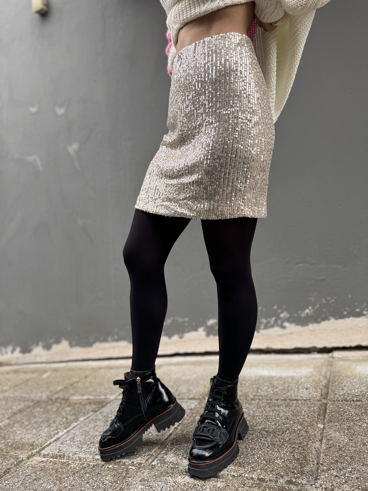 141233 sequinned skirt champagne 3