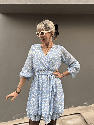 6053 Pastel leo dress BLUE