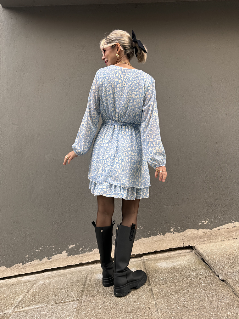 6053 Pastel leo dress  BLUE 3