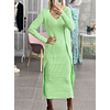 Lime  Bodycon Dress Set 