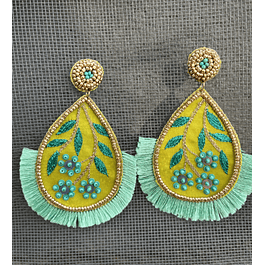 Drops earrings  green