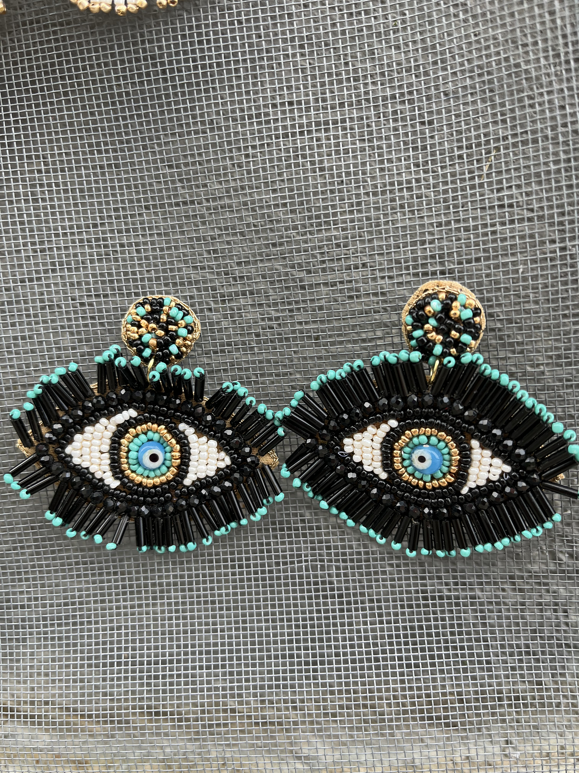  Evil Eyes earrings Black 1