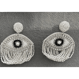 Silver  Eyes earrings
