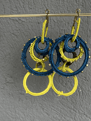 circle lime earrings 