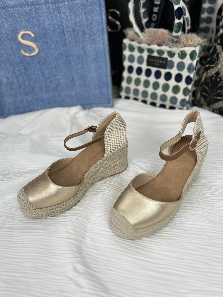 Gold espadrilles A35 353 3