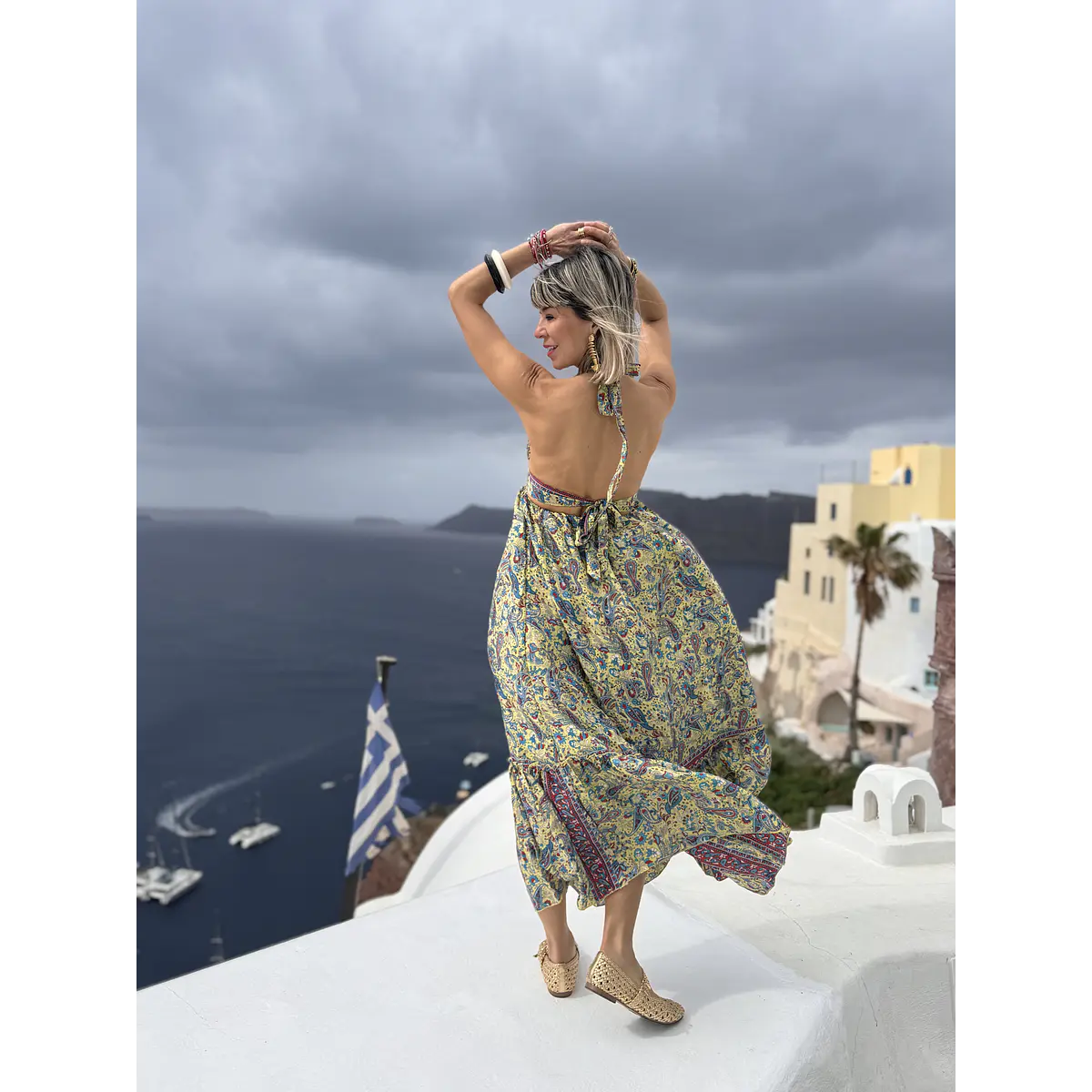 JANVI BOTANICAL CASUAL DRESS