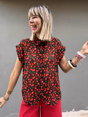 Shirt Cherry black    10046  