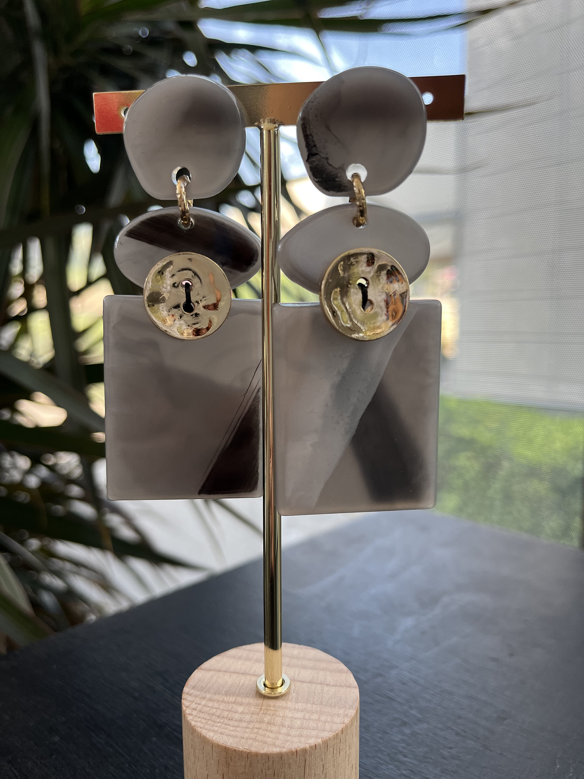  Grey Corazon earrings  1