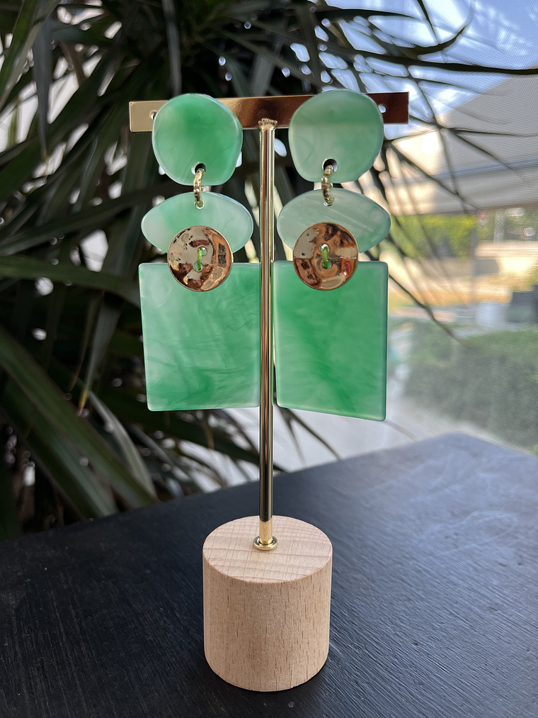  Green Corazon earrings   1