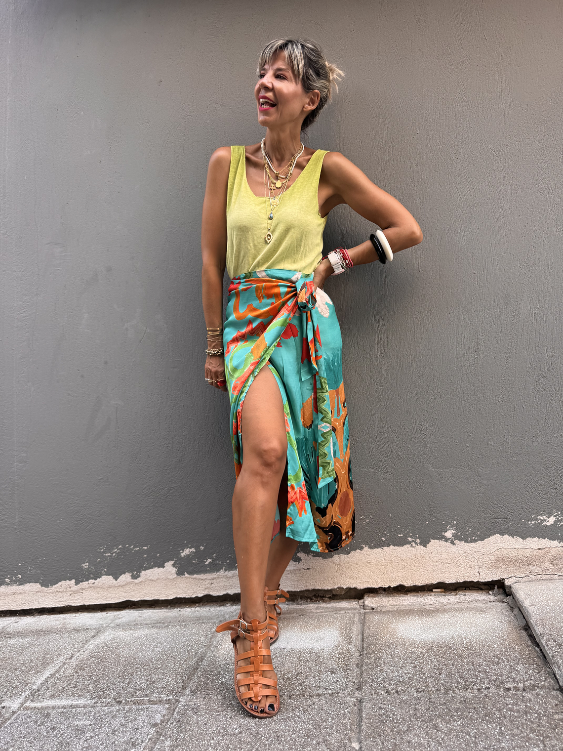Renata sarong skirt turquoise  2