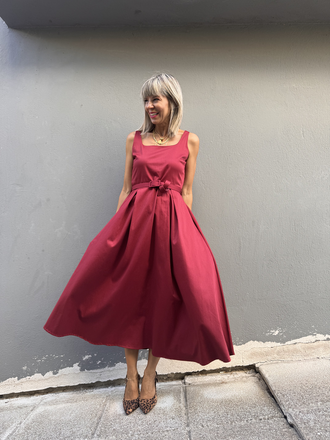 24185 Audrey dress Wine 1