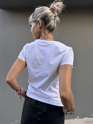 White  basic t shirt 03581 -