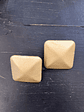 Clip earrings PU GOLD square - thumbnail 1