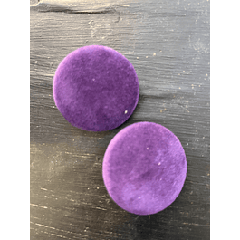 Clip VELVET earrings  PURPLE