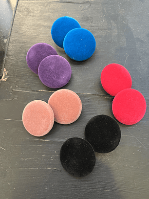 Clip VELVET earrings  APPLE