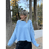  0019 Baby blue sweater sequins