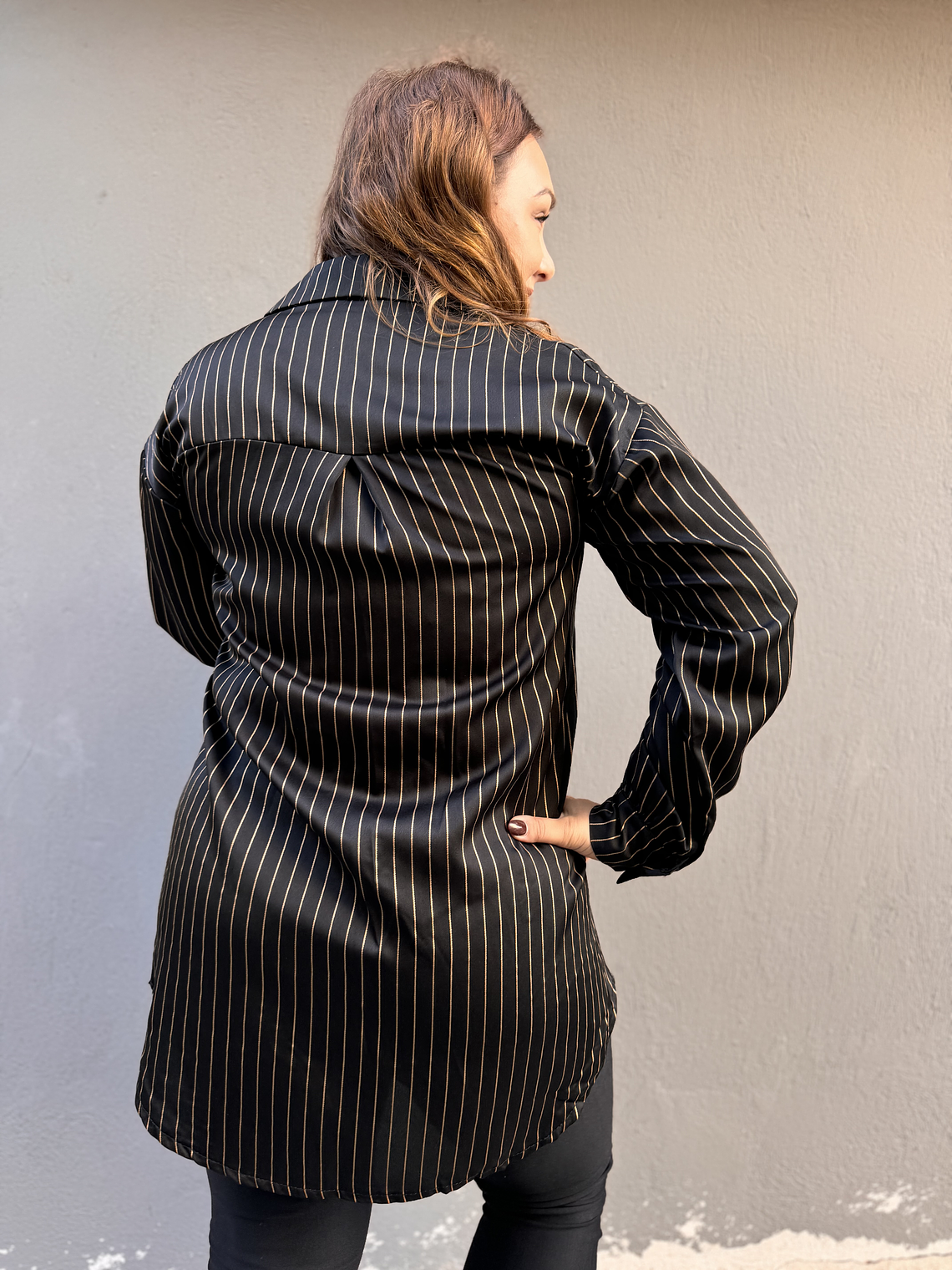 109376 Striped BLACK Shirt   2