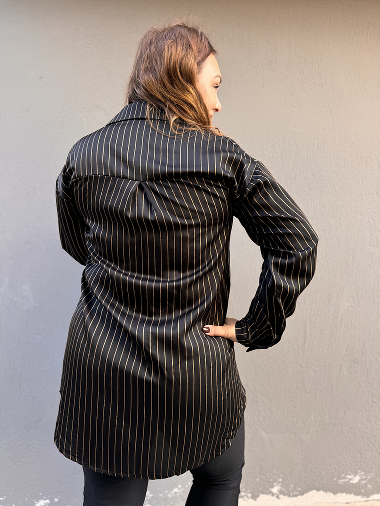 109376 Striped BLACK Shirt   2
