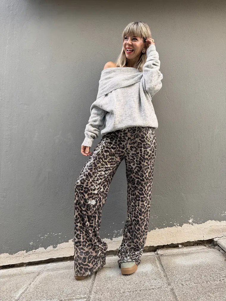 Sequinned leopar pants R2783 3
