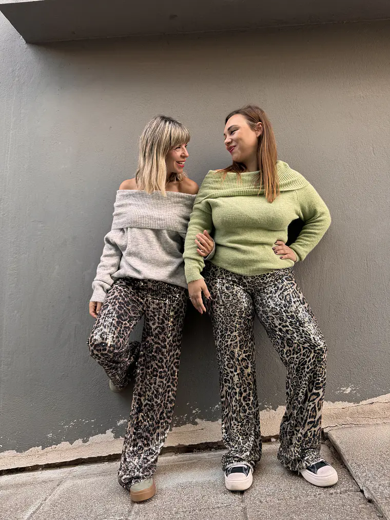 Sequinned leopar pants R2783 2