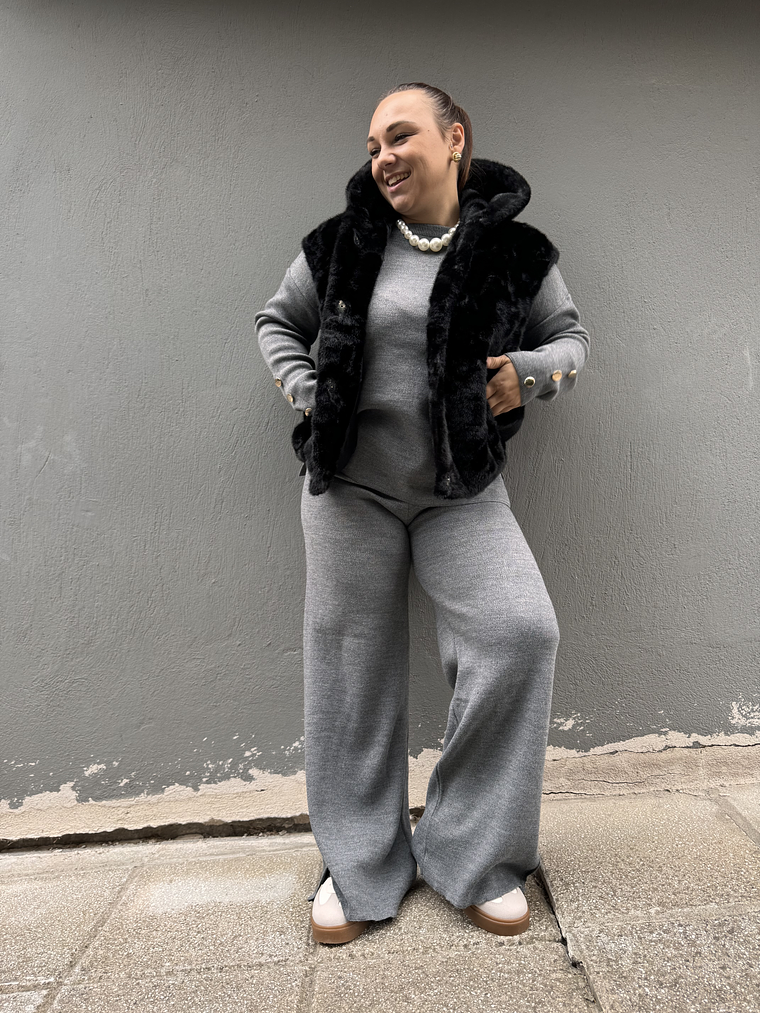 79906  Vest Fur BLACK 2