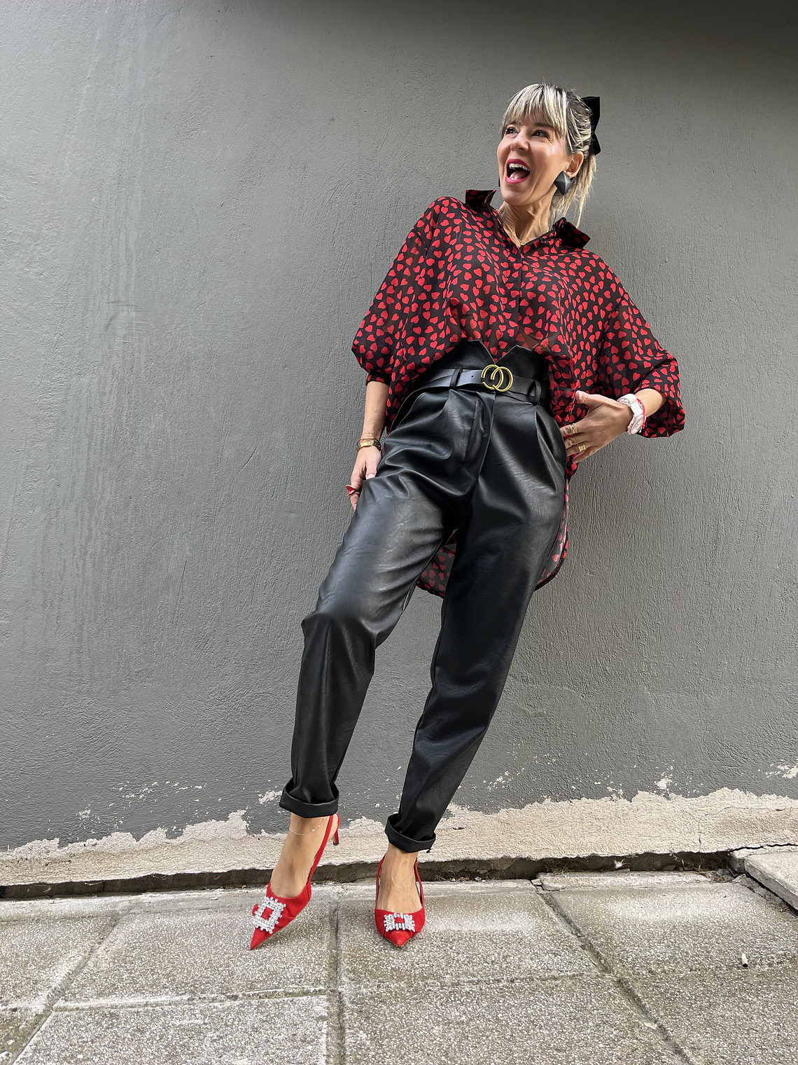 Pu trousers BLACK 2134 1