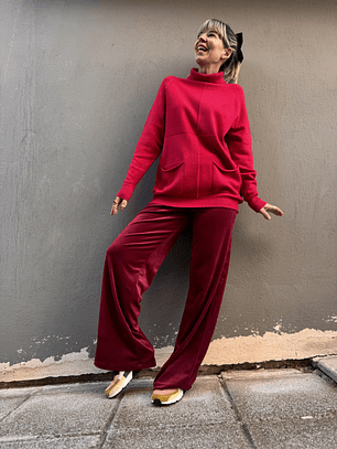 96366 velvet pants  WINE 