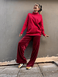 96366 velvet pants  WINE  - thumbnail 1
