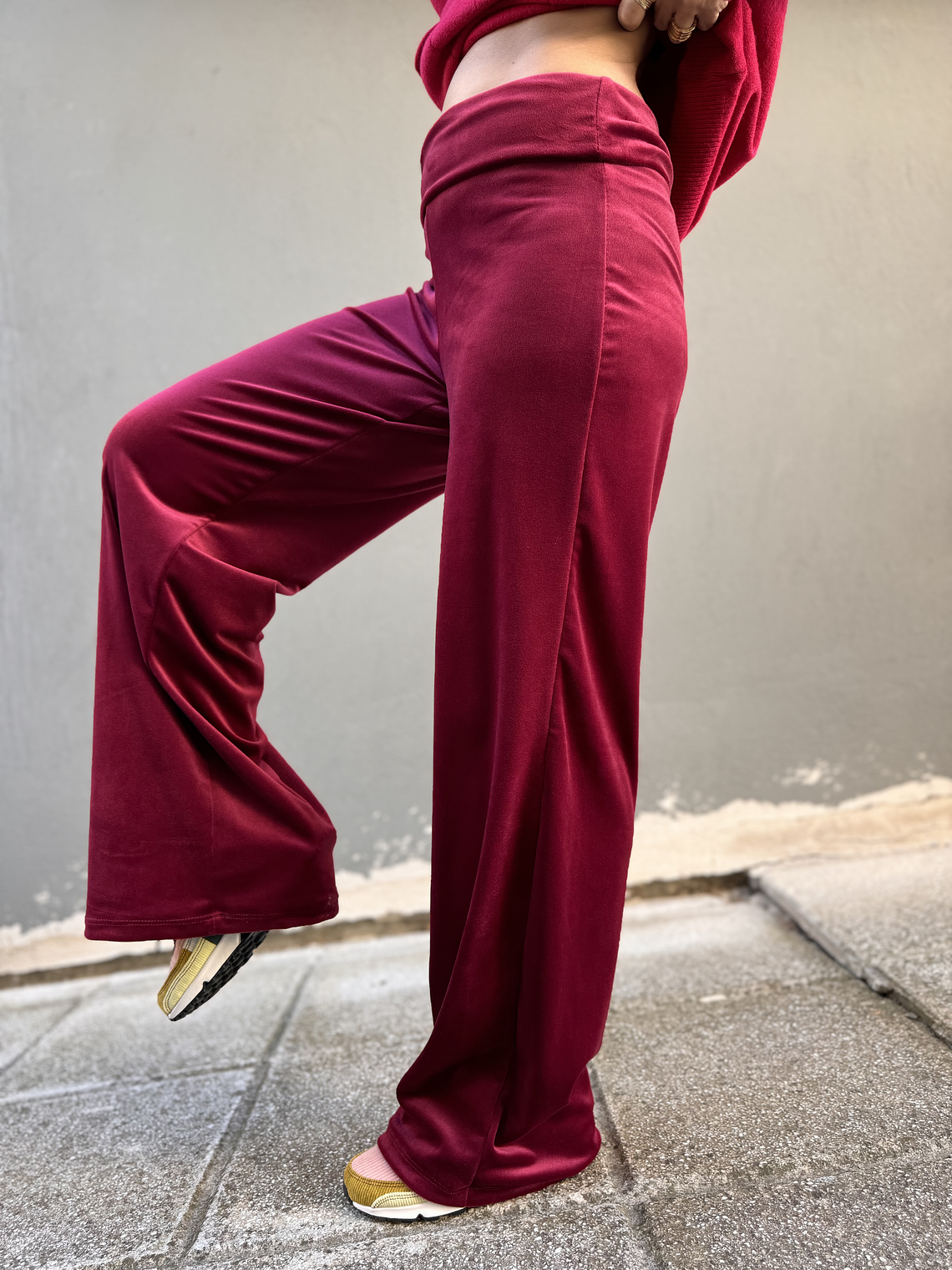 96366 velvet pants  WINE  2