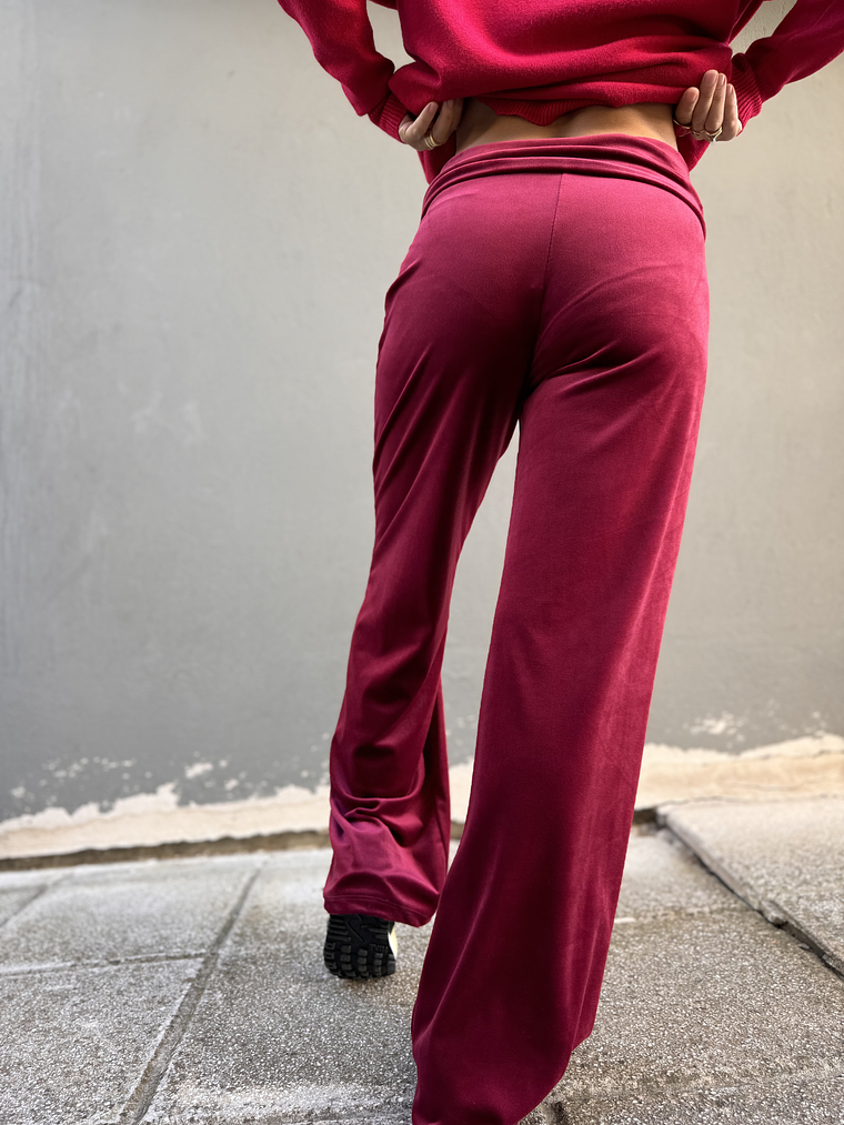 96366 velvet pants  WINE  3