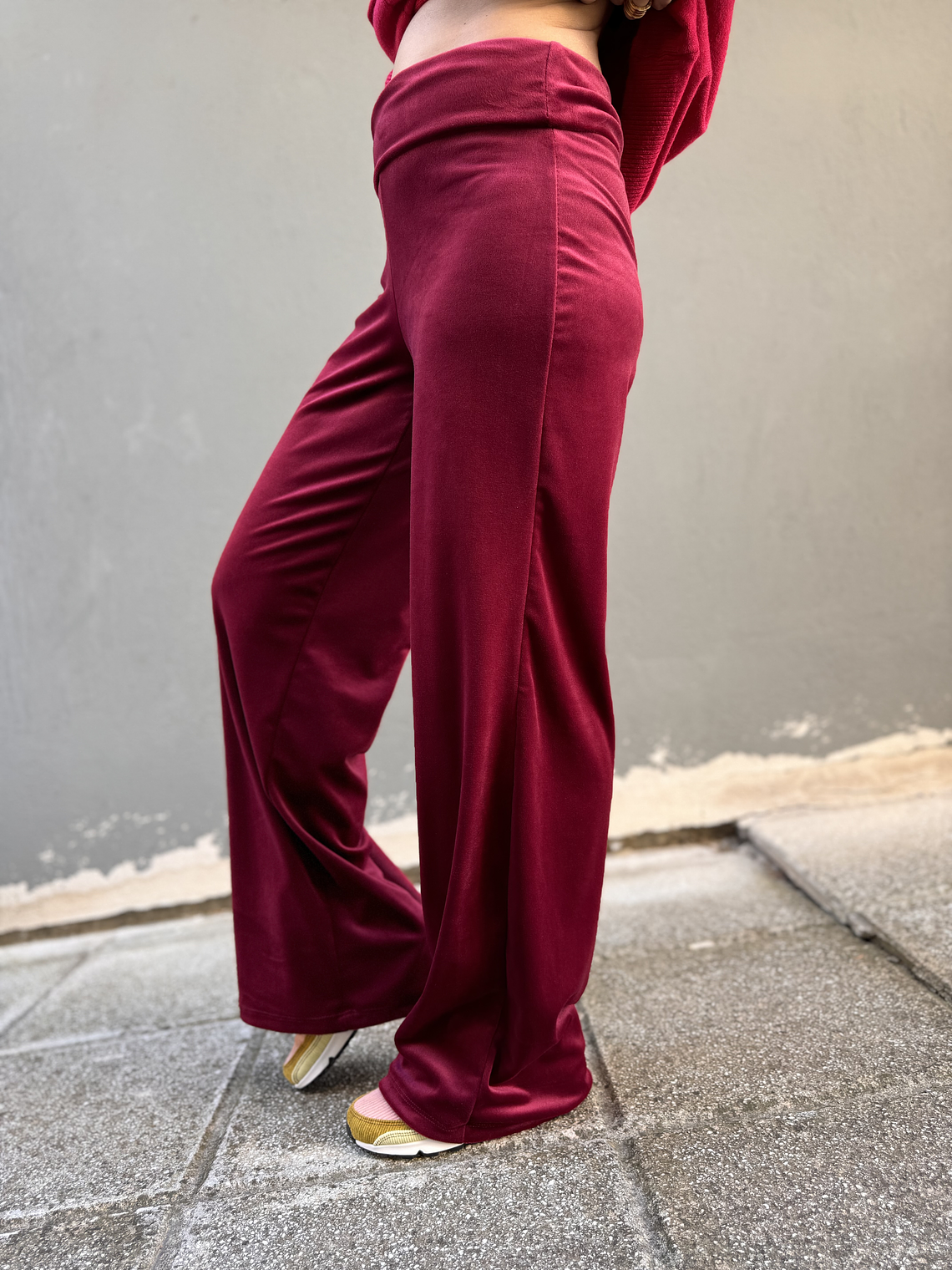 96366 velvet pants  WINE  4